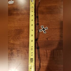 Black‎ and White Cross Necklace